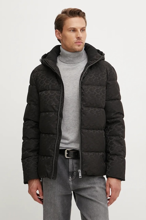 Guess geaca MONOGRAM barbati, culoarea negru, de iarna, M4BL42.WG9L2