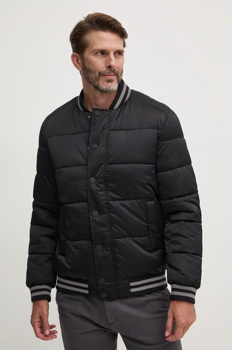 Guess geaca bomber BRANDED barbati, culoarea negru, de iarna, M4BL31.WGJ92