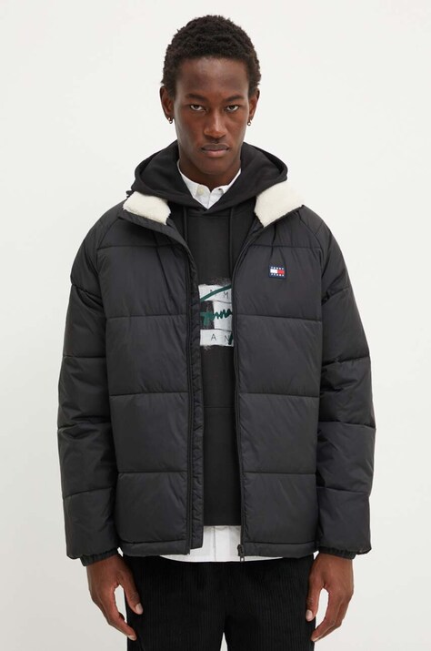 Tommy Jeans geaca barbati, culoarea negru, de iarna, DM0DM20003