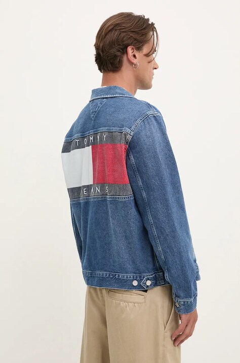 Tommy Jeans geacă din denim bărbați, de tranziție, DM0DM20495