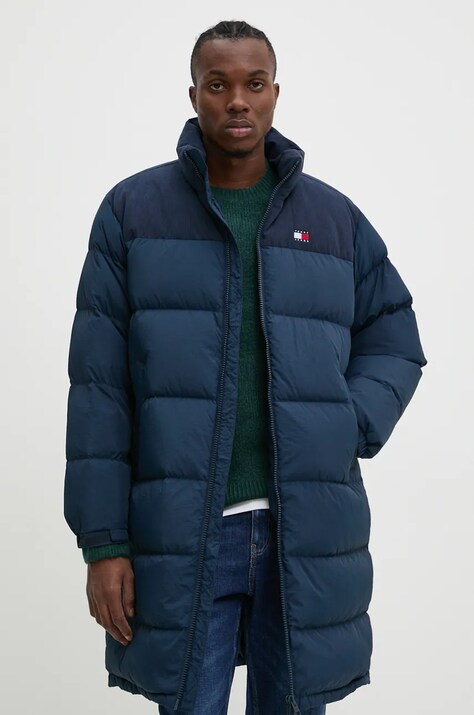 Tommy Jeans geaca de puf barbati, culoarea albastru marin, de iarna, DM0DM20605