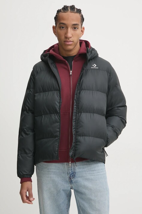 Bunda Converse pánska, čierna farba, prechodná, 10026729-A03