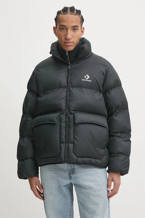 Converse kurtka męska kolor czarny zimowa 10027260-A03
