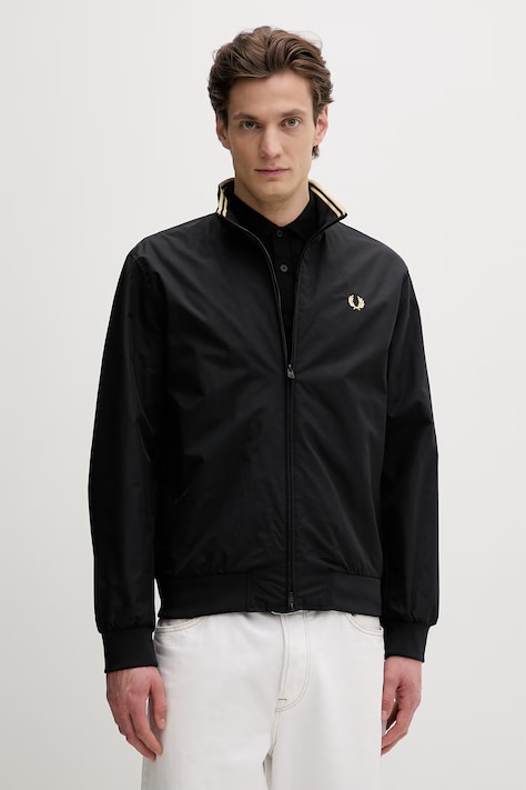 Μπουφάν Fred Perry The Brentham Jacket χρώμα: μαύρο, J2660.350