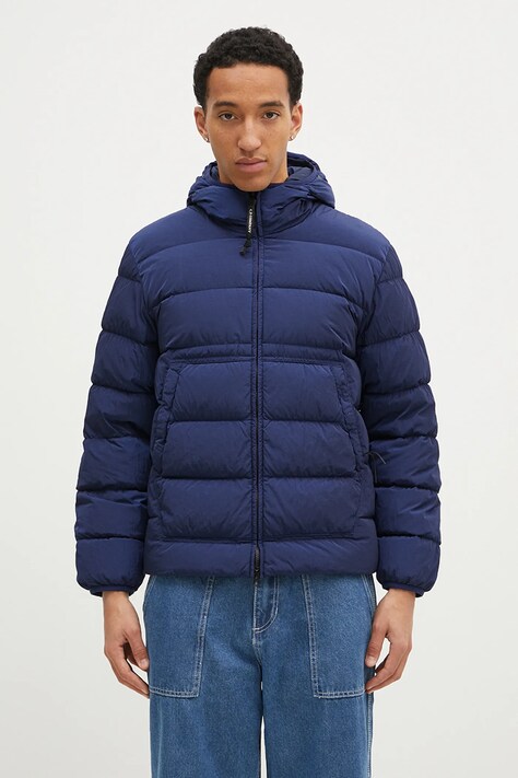 C.P. Company jacket Chrome-R Goggle Down Jacket men's navy blue color 17CMOW079A005904G