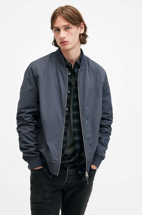 AllSaints giacca bomber BASSETT uomo colore blu  M077OB