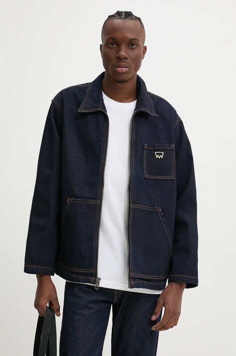 Levi's geaca jeans Levi's Skateboarding barbati, culoarea albastru marin, de tranzitie, A5732