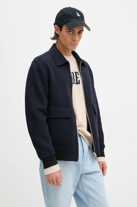 Theory giacca in lana colore blu navy O0971102