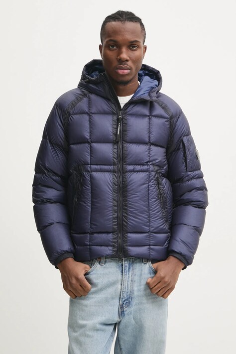 Péřová bunda C.P. Company pánská, tmavomodrá barva, zimní, 17CMOW210A006099A