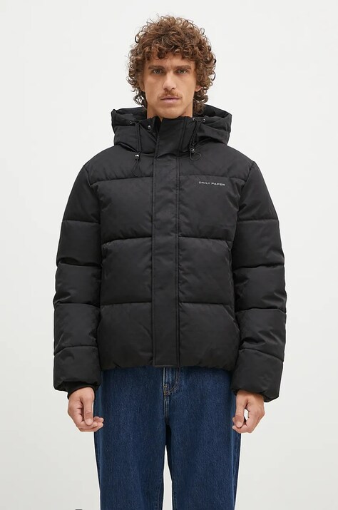 Куртка Daily Paper Monogram Puffer Jacket мужская цвет чёрный зимняя 1000119