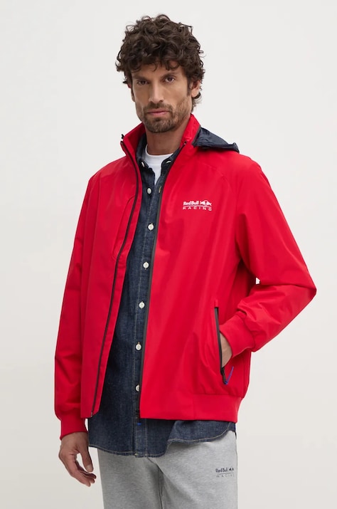 Pepe Jeans geacă Red Bull Racing x Pepe Jeans bărbați, culoarea roșu, de tranziție, RM400006