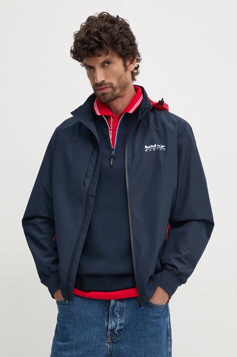 Pepe Jeans geacă Red Bull Racing x Pepe Jeans bărbați, culoarea bleumarin, de tranziție, RM400006