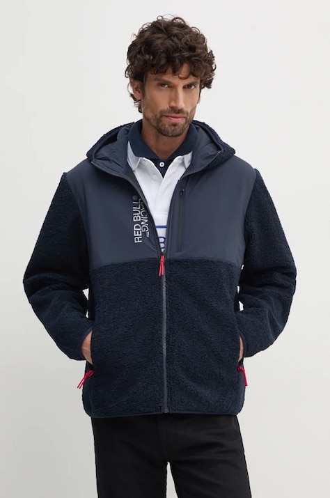 Μπλούζα Red Bull Racing x Pepe Jeans χρώμα: ναυτικό μπλε, με κουκούλα, RM490005