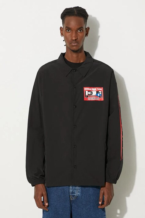 ICECREAM jacket Ictv Coach Jacket men's black color IC24305