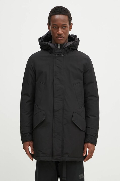 Bunda Woolrich Polar High Collar Parka černá barva, zimní, CFWOOU0487MRUT0001
