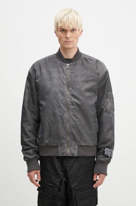 Куртка-бомбер KSUBI Royalty Bomber мужской цвет серый переходная oversize MFA24JK012