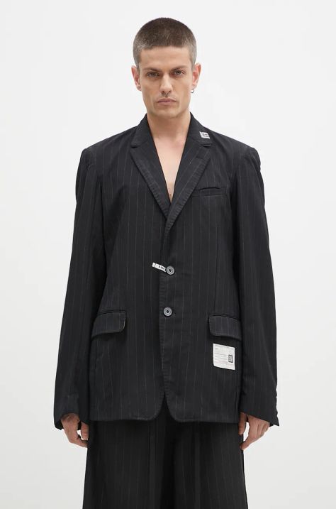 Vlněné sako Maison MIHARA YASUHIRO Aged Suit Blazer černá barva, A13JK033