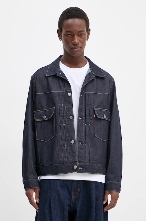 Levi's Kurtka jeansowa męska kolor granatowy przejściowa A9190
