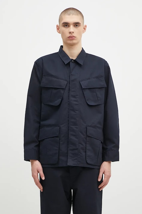 Bunda Universal Works pánská, tmavomodrá barva, přechodná, 31117