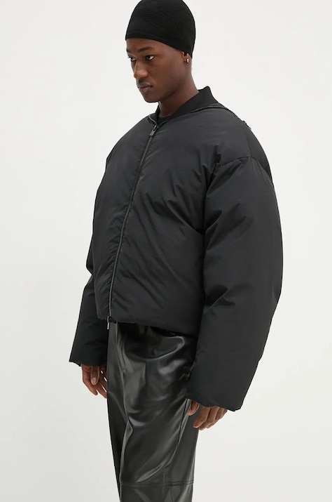 Páperová bunda Heliot Emil pánska, čierna farba, zimná, oversize, AW24.M.02.135.BLK01
