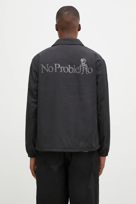 No Problemo kurtka No Problemo Nylon Coach Jacket męska kolor czarny przejściowa NP70400.02