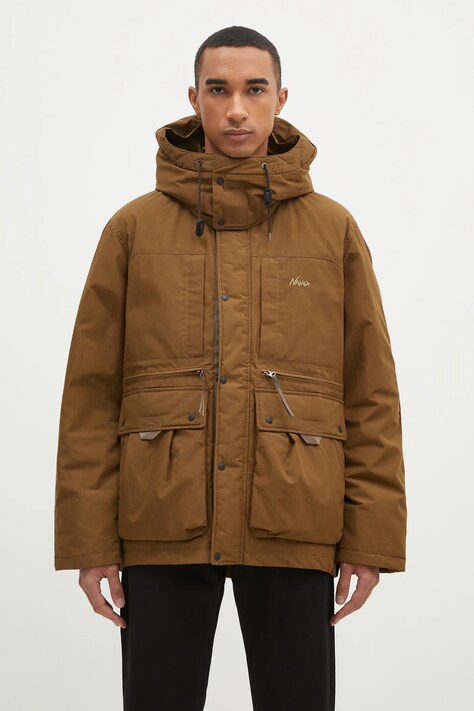 Nanga kurtka Hinoc Down Jacket męska kolor brązowy zimowa ND2441.1A200.A