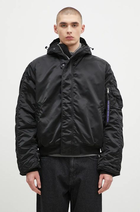 Alpha Industries jacket N-2B UV men's black color 148133UV