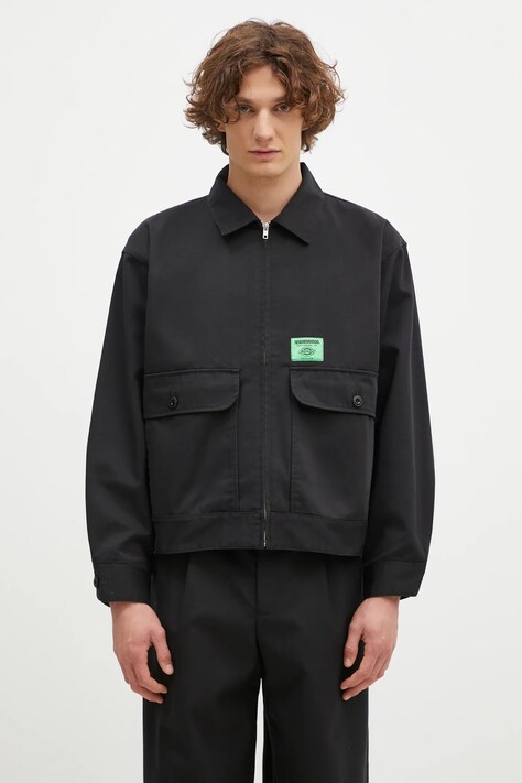 NEIGHBORHOOD kurtka NEIGHBORHOOD X Dickies . Zip Work Jacket męska kolor czarny przejściowa 242VFDKN.JKM01