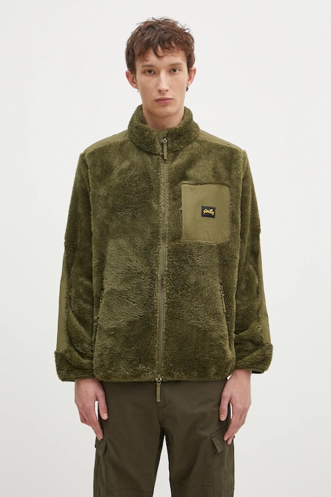 Флісова кофта Stan Ray колір зелений однотонна AW2406646