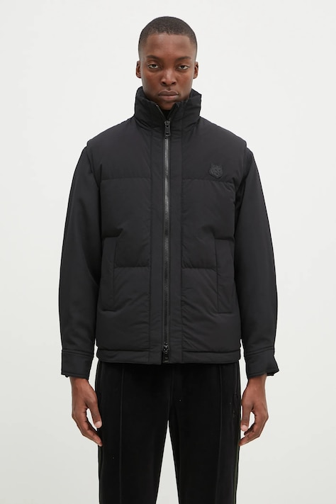 Péřová vesta Maison Kitsuné Sleeveless Puffer černá barva, NM02202WQ4032
