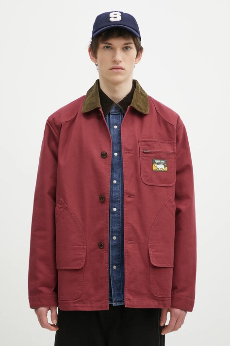 Джинсовая куртка Human Made Hunting Jacket мужская цвет красный переходная oversize HM28JK030