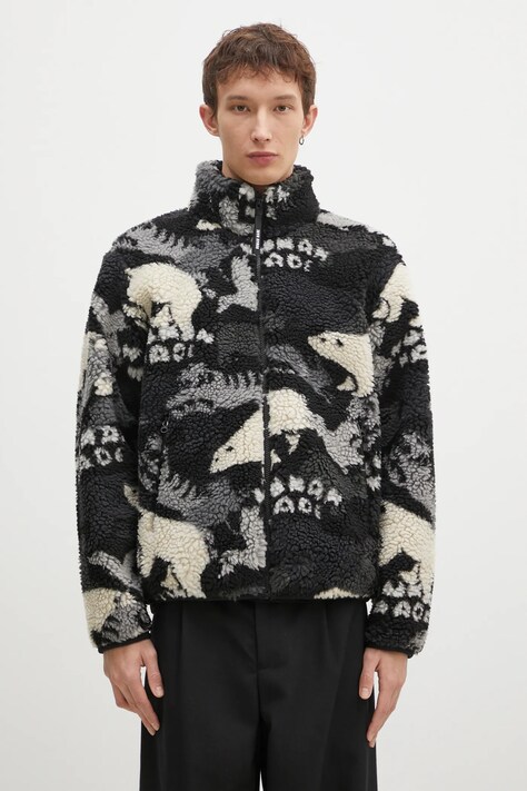 Куртка Human Made Animal Fleece Jacket мужская цвет серый переходная HM28JK038