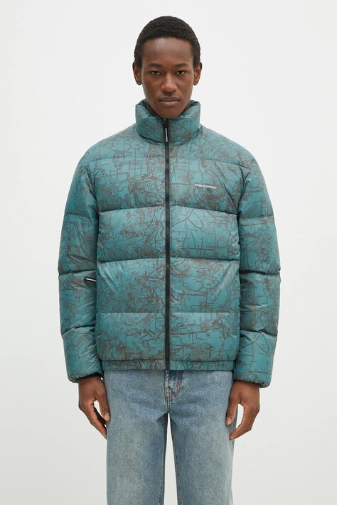 Pernata jakna thisisneverthat PERTEX T Down Jacket za muškarce, boja: zelena, za zimu, oversize, TN243OOWHS02