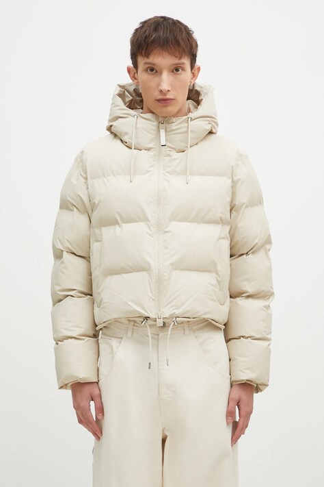 Rains kurtka Alta Short Puffer Jacket W3T3 kolor beżowy zimowa 15150.26