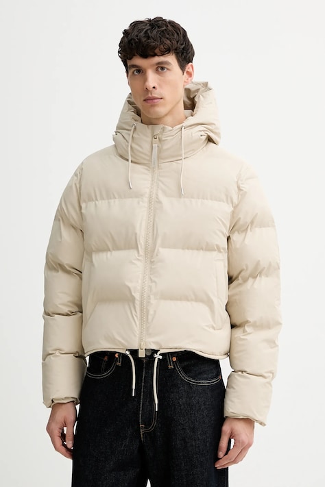 Rains kurtka Alta Short Puffer Jacket W3T3 kolor beżowy zimowa 15150.26