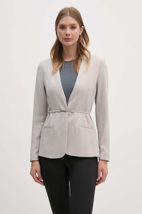 Піджак Calvin Klein колір бежевий без застібки однотонний K20K207154