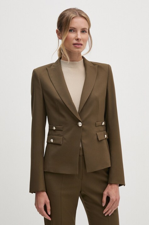 Joop! sacou culoarea verde, un singur rand de nasturi, neted, 30043457