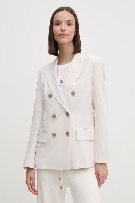 Пиджак Sisley цвет бежевый двубортный однотонная 2KVXLW01C