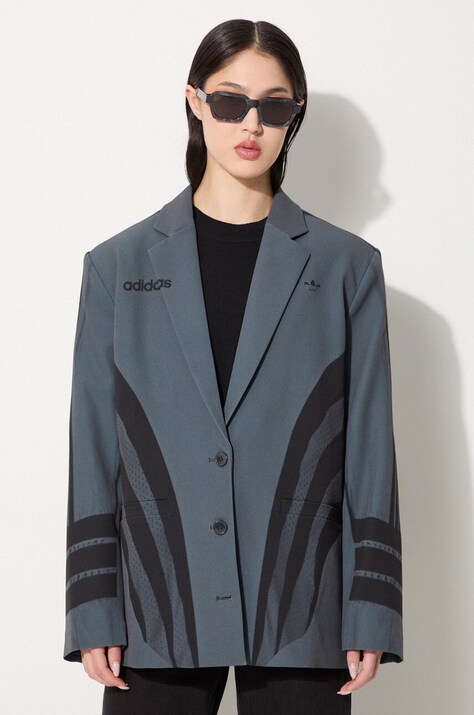Σακάκι adidas Originals Atlanta Blazer χρώμα: μαύρο, IW3095