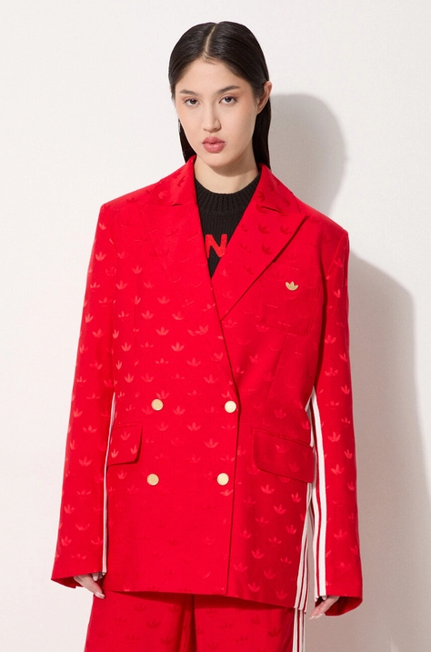 adidas Originals blazer Jaquard Blazer red color JJ2171