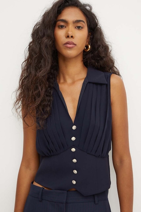 Блузка Morgan OPLI женская цвет синий однотонная OPLI