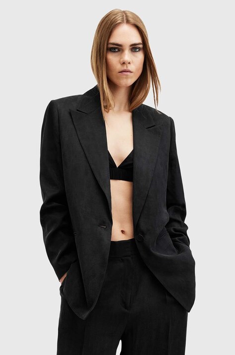 Пиджак AllSaints AVERIE TEN BLAZER цвет чёрный однобортный однотонный W026QC