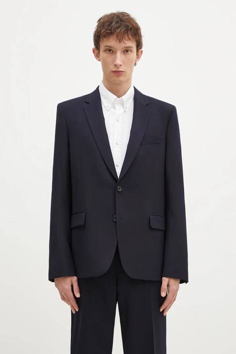 Вовняний костюм Paul Smith — AW24-KZM01C, темно-синій — фото 4