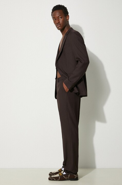 Вовняний костюм Paul Smith — AW24-KZM01C, коричневий — фото 10