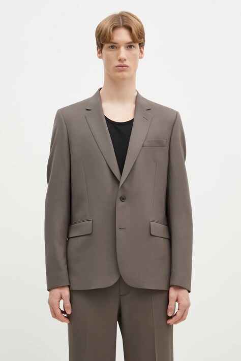 Вовняний костюм Paul Smith — AW24-KZM01C, коричневий — фото 2