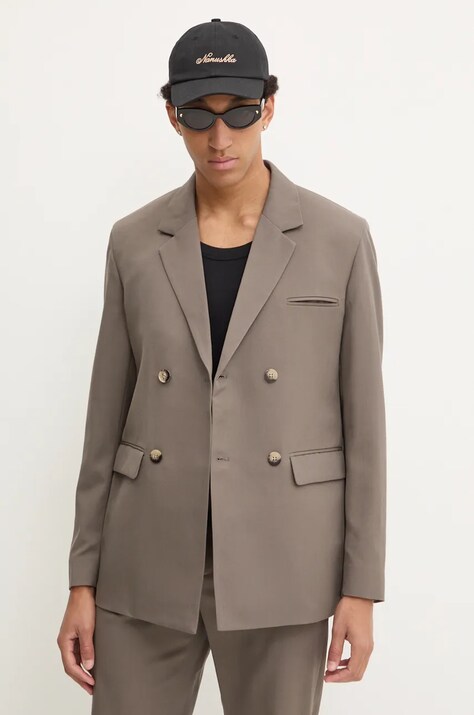 Вълнено сако Nanushka RENAN в зелено NM24PFJK00593