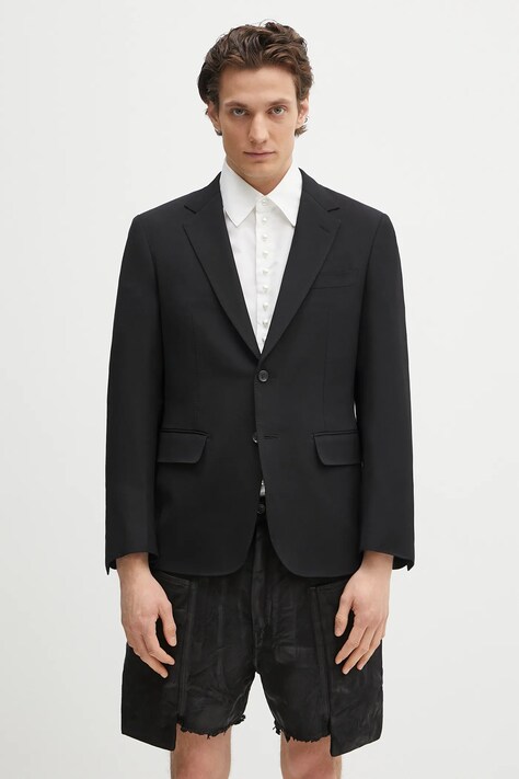 Wacko Maria wool blazer Single Breasted black color 24FW-WMO-SU01