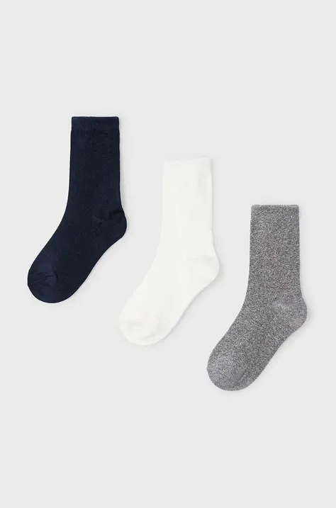 Дитячі шкарпетки Mayoral 3-pack колір сірий 10806