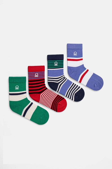 Детские носки United Colors of Benetton 4 шт цвет зелёный 6AO30703P