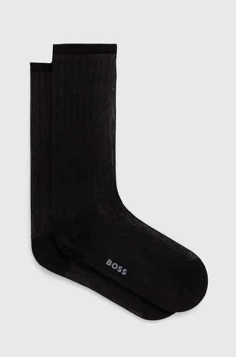 Ponožky BOSS dámske, čierna farba, 50518942